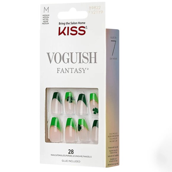 KISS Voguish Fantasy ST. PATRICK'S DAY Medium Length Nails - Aura - Picture 1 of 4